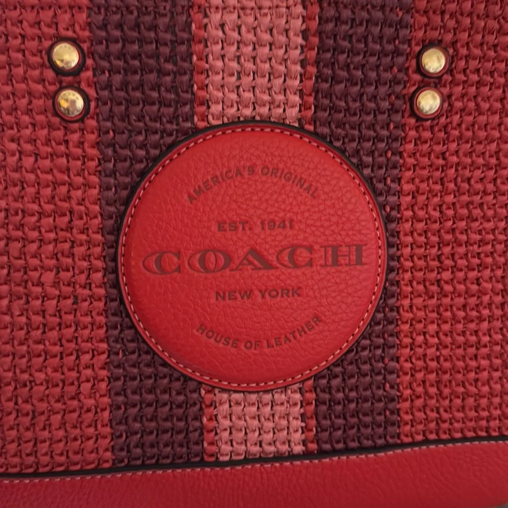Coach Dempsey Bag Miami Red like new - Picture 8 of 9